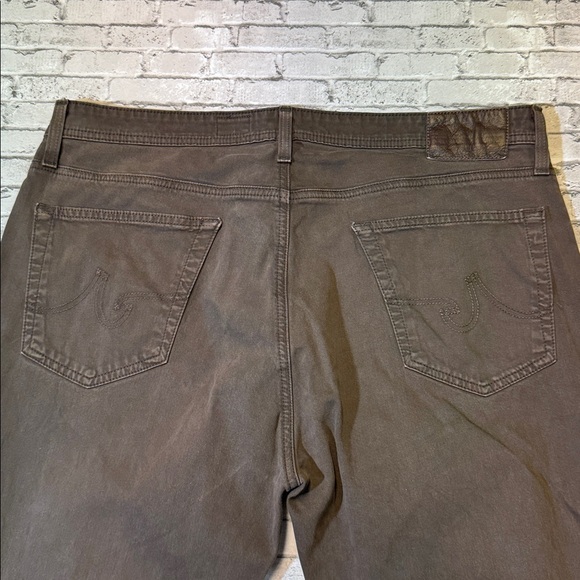 Adriano Goldschmied mens 38x32 Everett slim straight brown denim jeans EUC - Picture 4 of 4